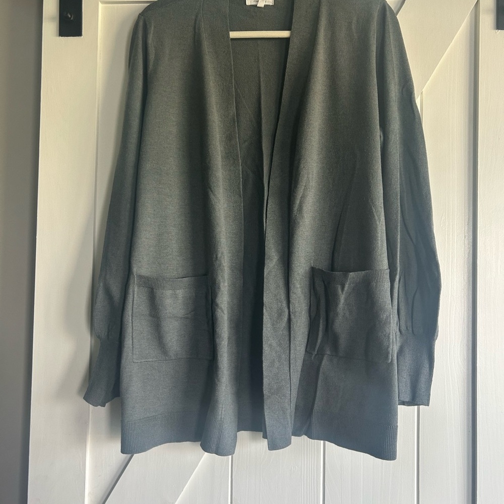 Maurices Gray Open Front Cardigan Sweater